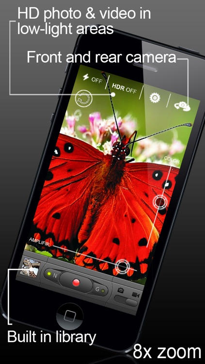 VIDEO HD+ (Video camera with saturation and light amplifier regulation mode) screenshot-3