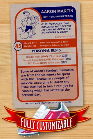 Track and Field Card Maker - Make Your Own Custom Track and Field Cards with Starr Cards screenshot 2