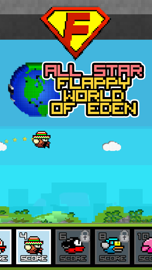 Super Star Flappy World of Eden Craft Family Game for Boys and Girlsのおすすめ画像1
