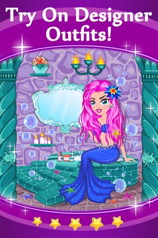 Princess Fairy Mermaid Beauty Spa - Cute Fashion Cinderella Makeup And Dress Up Game For Girls HD FREE screenshot 4