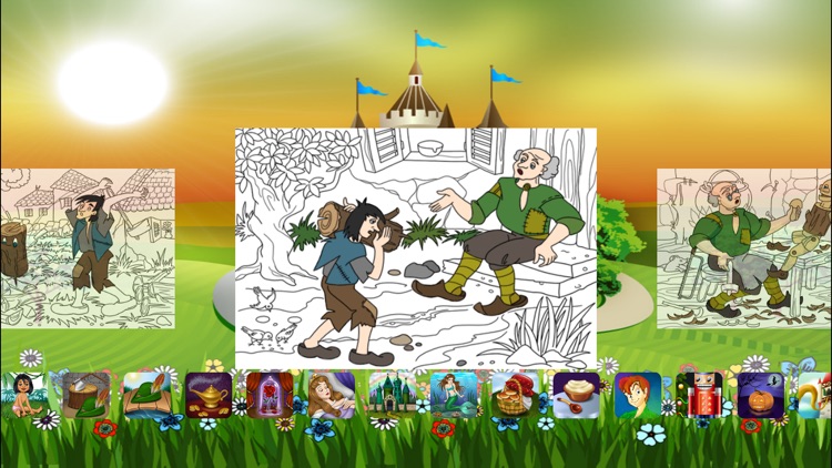 The Adventures of Pinocchio. Coloring book for children