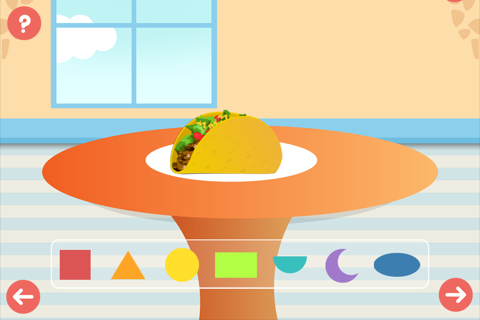 Food shape game for children: Recognize geometric shapes for kindergarten, preschool or nursery school screenshot 3