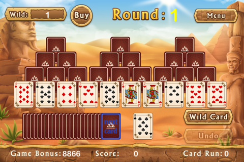 Egyptian Pyramid Solitaire - For VIP Poker Players screenshot 2