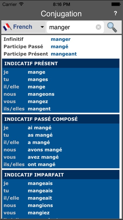 Verb Conjugation (Offline)