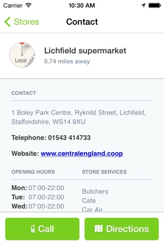 Central England Co-operative Store Finder screenshot 3