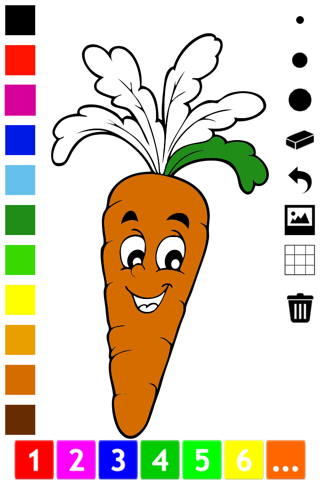 A Vegetable Coloring Book for Children: Learn to color the world of food, fruits and vegetables screenshot 2