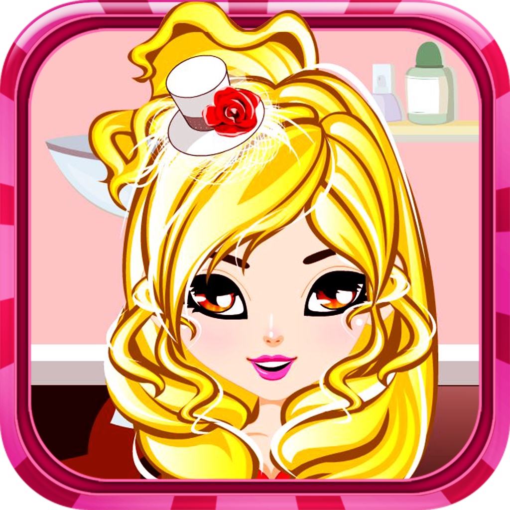 Hair makeover contest game icon
