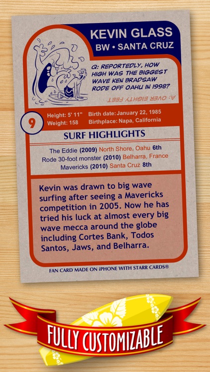 Surfing Card Maker - Make Your Own Custom Surfing Cards with Starr Cards