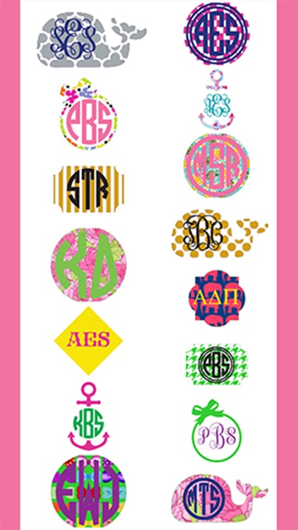 The PinkyGirl Monogram Maker And Text App Lite screenshot-4