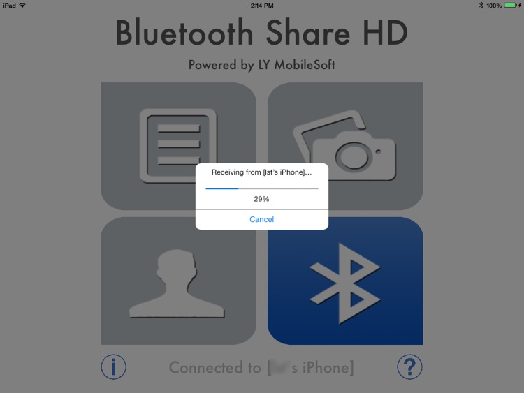 Bluetooth Share HD - Sharing Photos/Contacts/Files