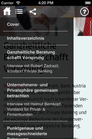 Bank Austria e-Magazine screenshot 4