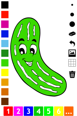 A Vegetable Coloring Book for Children: Learn to color the world of food, fruits and vegetables screenshot 4