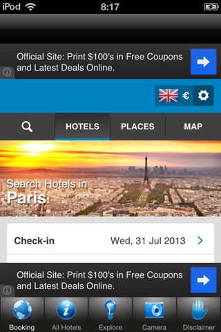 Paris Hotels Discount Booking screenshot 2