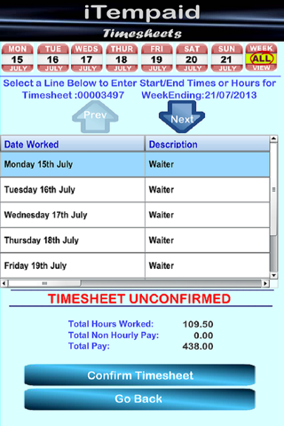 iTempaid Timesheets screenshot 3