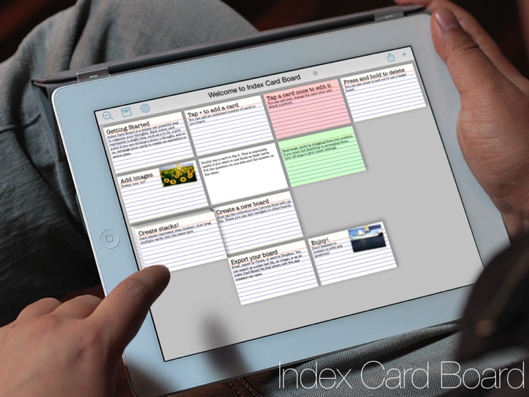 Index Card Board for iPad - Organize cards & brainstorm on a corkboard