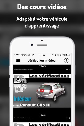 Permis B : Questions du code de la route et du permis de conduire (vérification intérieur et extérieur) screenshot 3