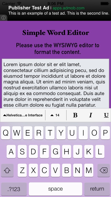 Simple Word Editor