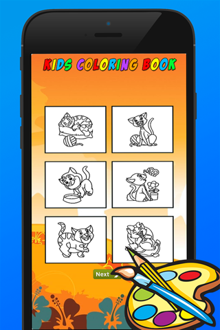 Cat & Dog Coloring Book for Kid Games screenshot 2