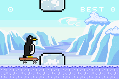 OMG! Super Penguin Can Skate! -Penguin Skater Racing Club screenshot 2