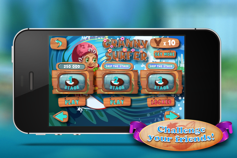 Granny Surfer - Crazy Big Wave Tropical Surfing Mania screenshot 3