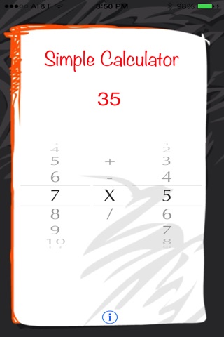 Simple Calculator - A different way to play with numbers, great for kids learning number tables, addition, subtraction, multiplication and division screenshot 3
