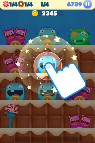 Candy Monster Tap - Candy Monster Grabbing, fast paced,coin collect,tapping,super fun free game! screenshot 2