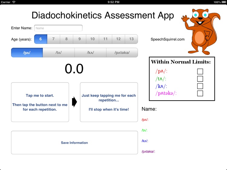 Diadochokinetics Assessment App