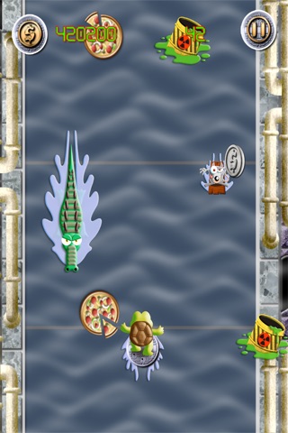 Turtle Sewer Surfer's FREE - A Swim-ing Jetpack Game screenshot 4