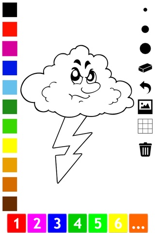 Active Weather Coloring Book for Children: Learn to color the world of sun, rain and clouds screenshot 4