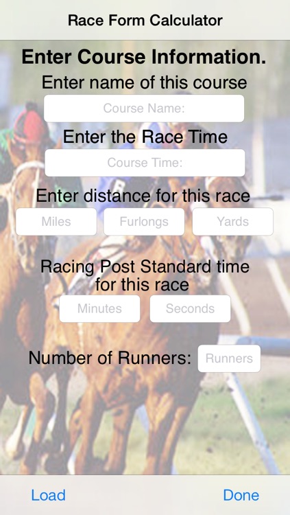 Race Form Calculator