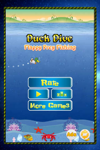 Duck Dive: Flappy Prey Bird Fishing screenshot 2