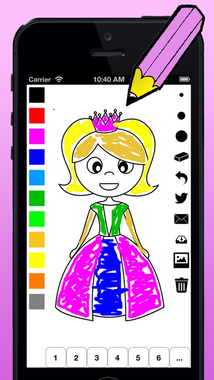 Princess Coloring Book for Girls: learn to color cinderella, kingdom, castle, frog and more