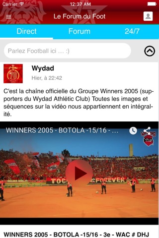 Maroc Botola - Football Messenger & Chat - Score En Direct screenshot 2