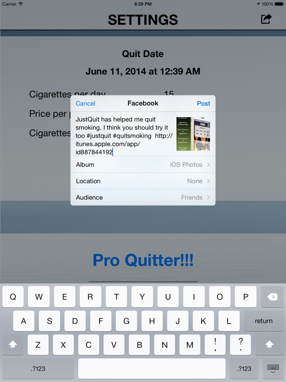 JustQuit HD - Quit Smoking App For A Healthy Smokefree Life screenshot-3