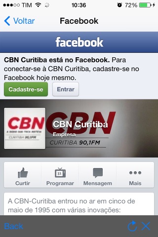 Rádio CBN - 90,1 FM - Curitiba - Brazil screenshot 4