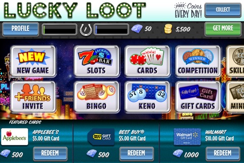 Lucky Loot International Casino - Featuring Slots, Blackjack, Bingo, Keno, and more screenshot 2