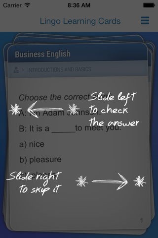 Learn Business English Easily with Lingo Learning Memo Cards screenshot 2