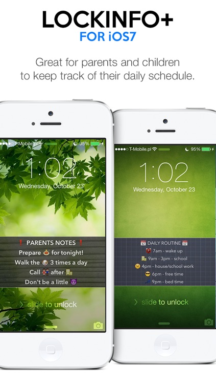LockInfo+ for iOS7 - Custom Texts, ICE and Contact Details on LockScreen Wallpaper