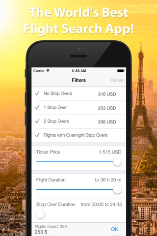 Find The Cheapest Flight Tickets. Search and compare airfares from 1,038 airlines! screenshot 4