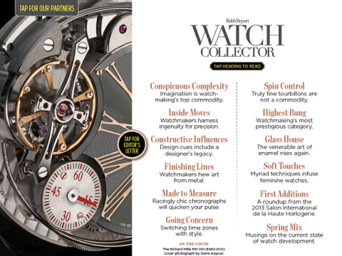 Robb Report Watch Collector 2013 screenshot 2