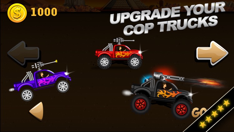 Cop Monster Trucks Vs Zombies Pro - Desert Police Fast Shooting Racing Game