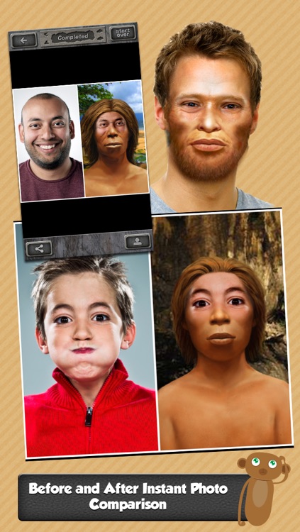 Caveman Evolution Booth - Create Crazy, Ugly & Funny Ape Looking Face Photos Pictures of your Friends, Family, Celebrity