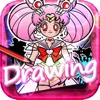 Drawing Desk Anime : Draw & Paint Sailor Moon on Coloring Book For Kids