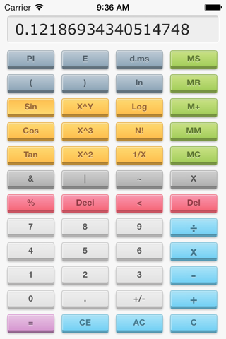 Color Scientific Calculator Pro Free - 3D One Screen Scientific Calculator screenshot 2