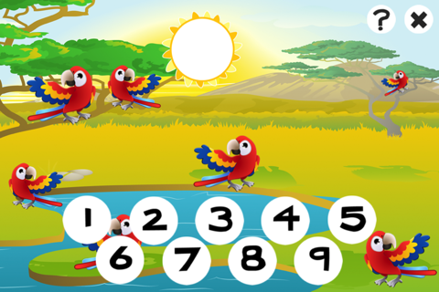 123 Counting Game Safari Cartoon Animals for Kids – Free Educational Interactive Learning Challenge screenshot 4