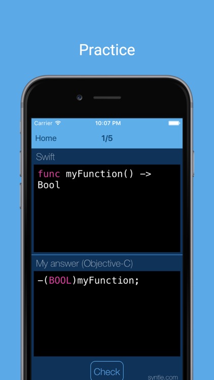 Syntle - learn programming syntax in Python, Swift, Objective-C, git, shell