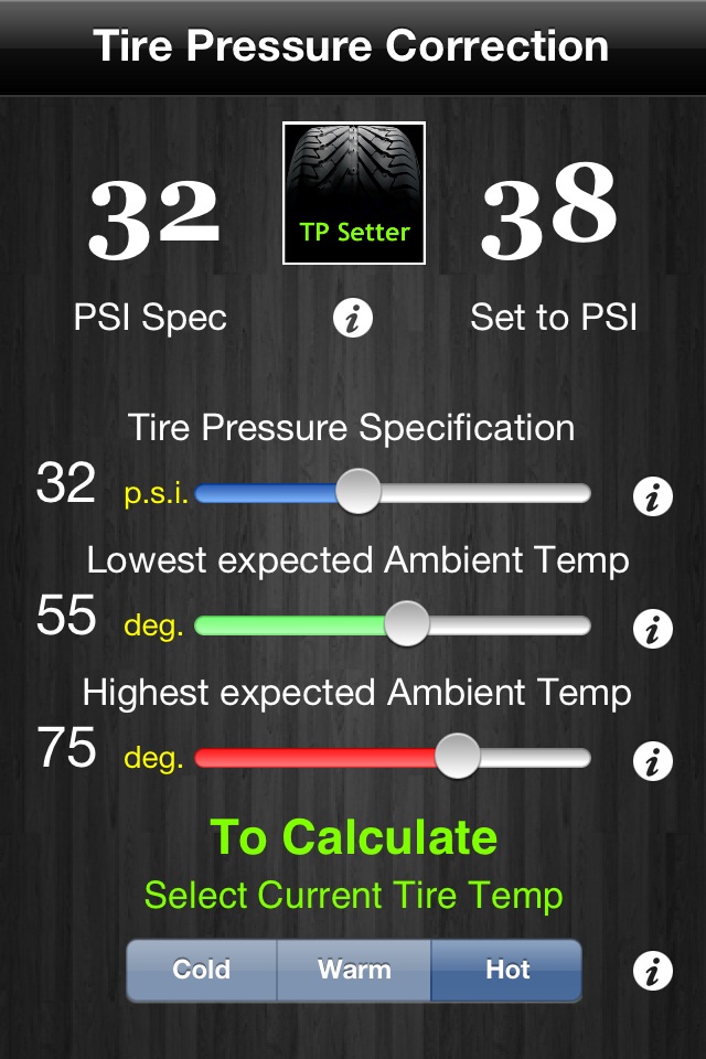Tire Pressure Correction screenshot 2