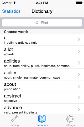 Английский язык. Учим слова, фразы, идиомы и предложения, используя тренажер и учебный словарь. screenshot 4