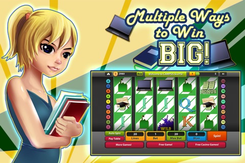 Campus Slots - FREE Casino Jackpot College Party Slot Machines screenshot 3