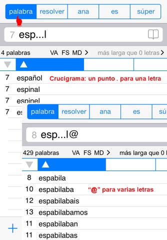 Español Words Finder PRO screenshot 2